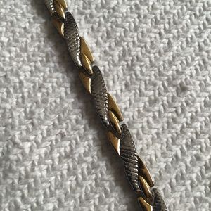 Gold and silver link bracelet